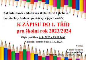 ZŠ- Zápis do 1. třídy 1